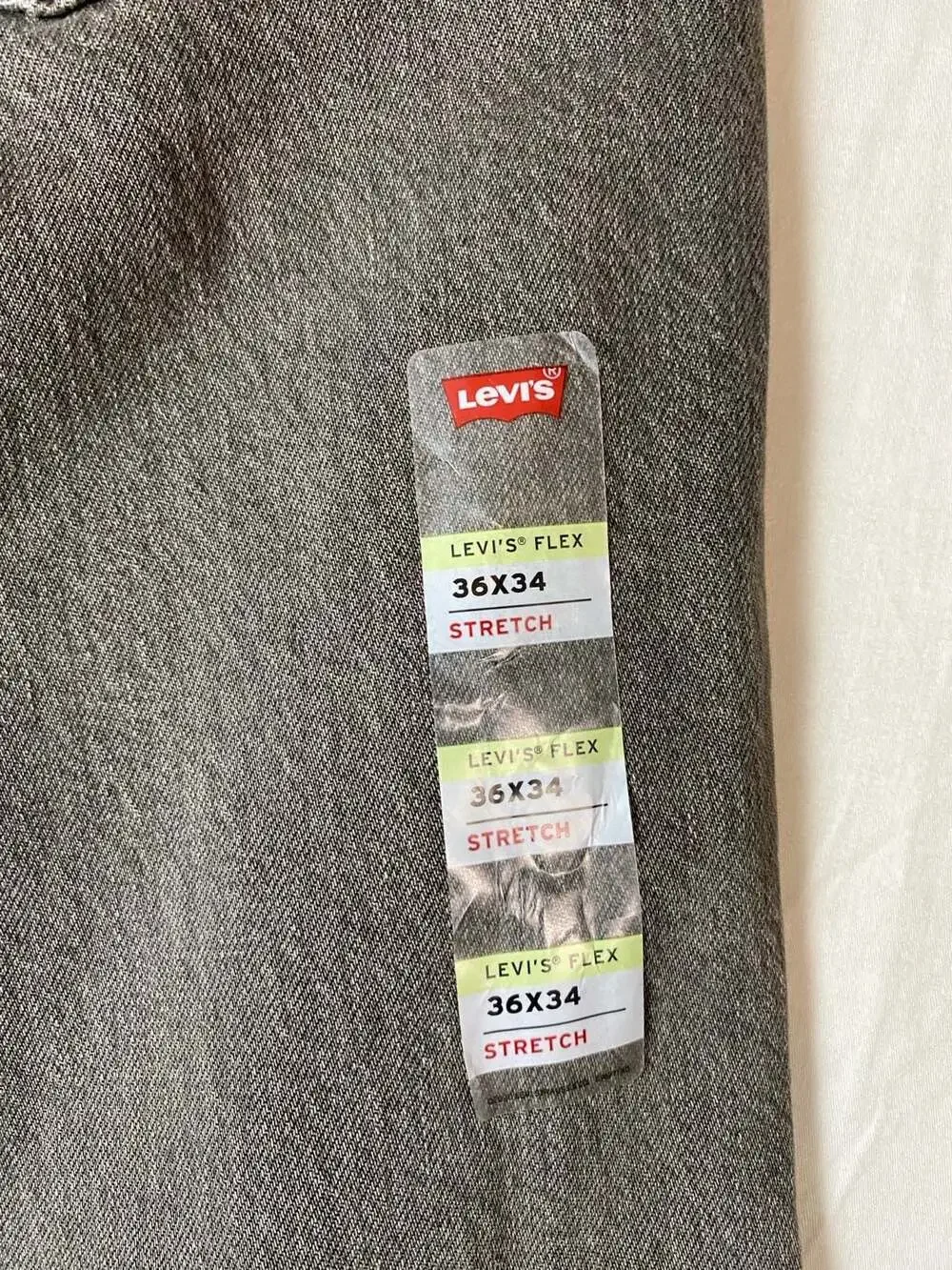 Levi's 511 Flex Straight Fit Stretch Denim Jeans 36x34 Gray (1319)